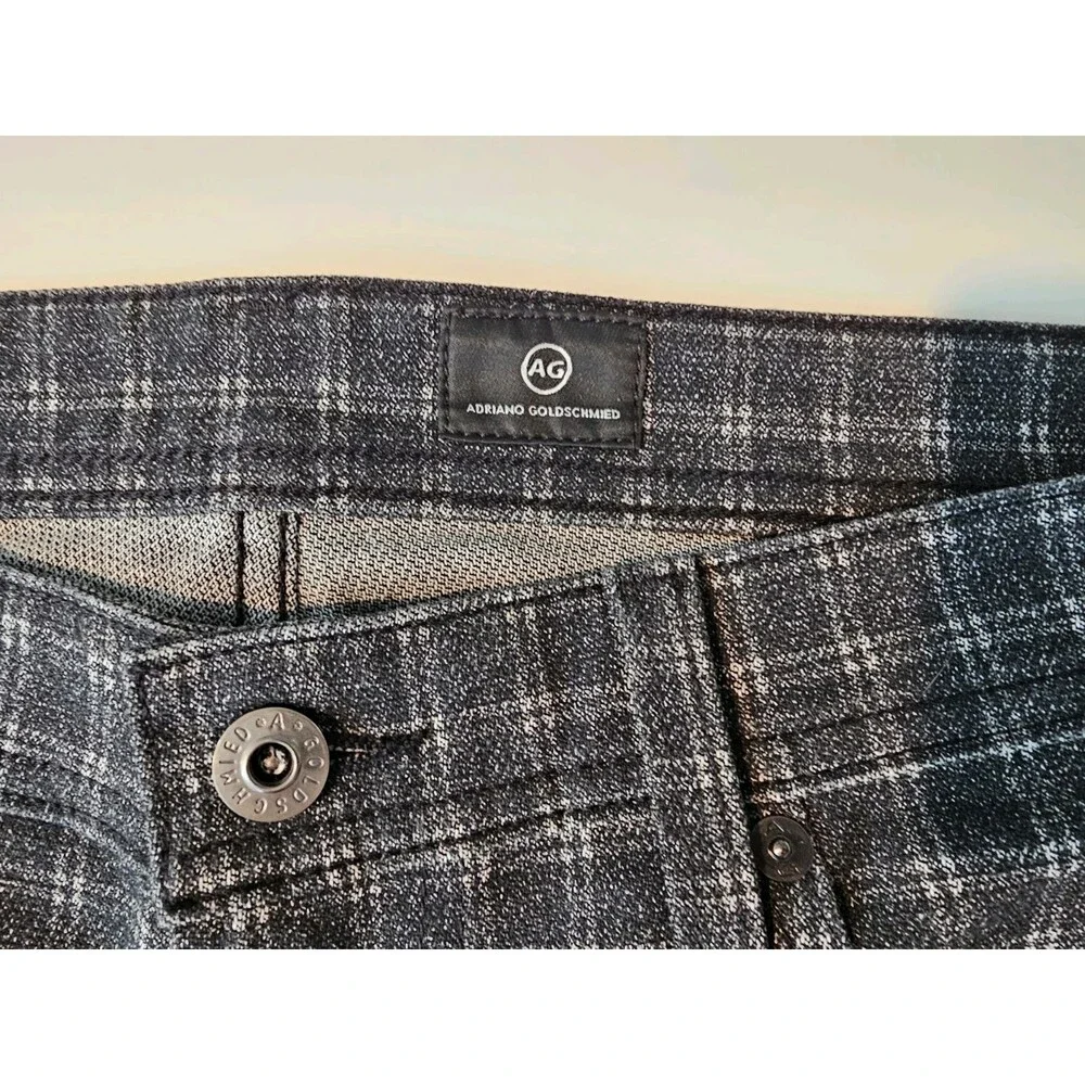 AG  Adriano Goldschmied  Tellis Modern Slim Jeans/Trousers Black Checkered 32x32 - Picture 9 of 15